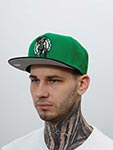 Бейсболка MITCHELL NESS арт. HHSS3264-BCEYYPPPGNBK Boston Celtics NBA (зеленый / черный)